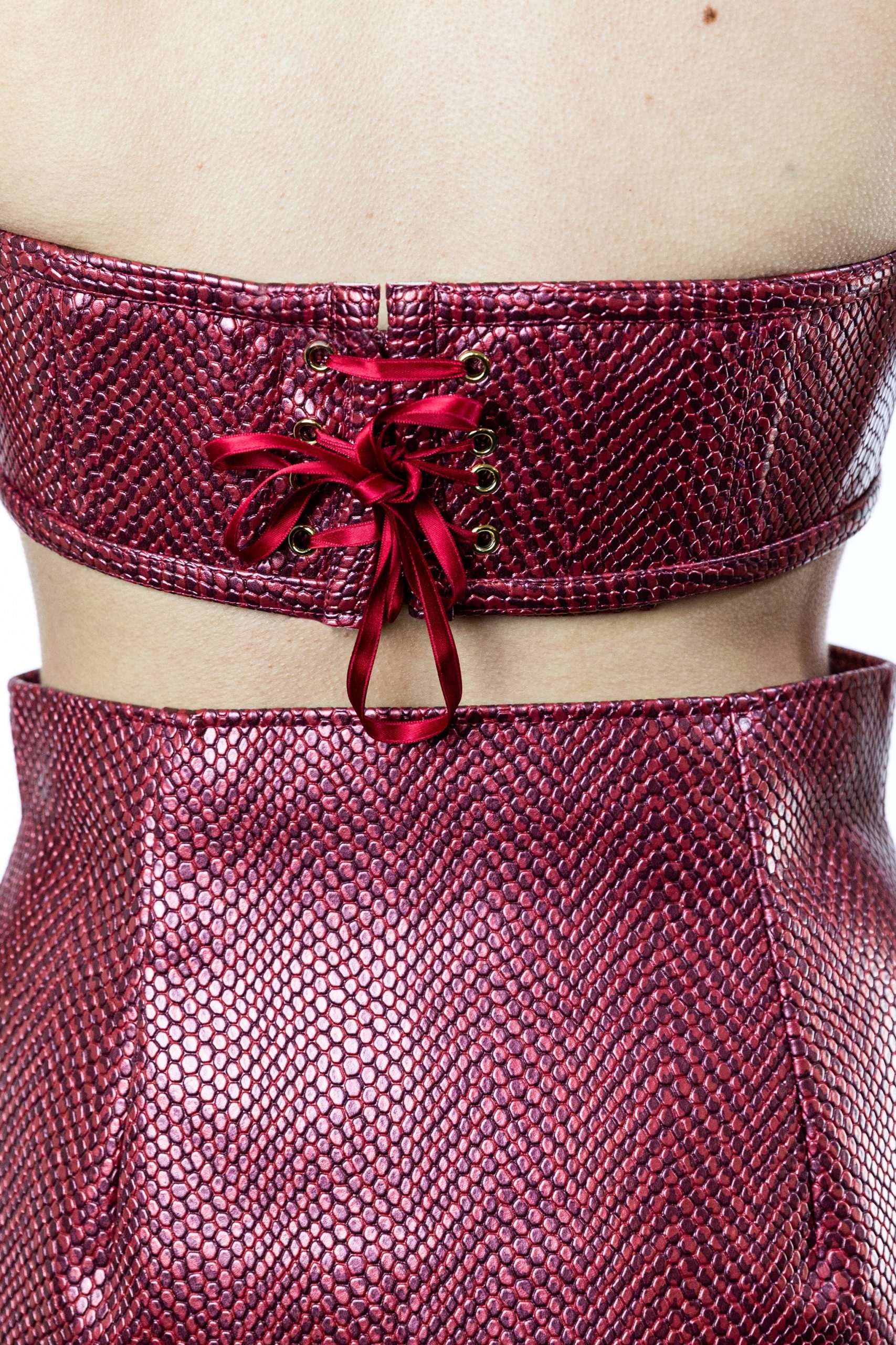 Miley Corset - Crop Top in ecopelle - immagine 5