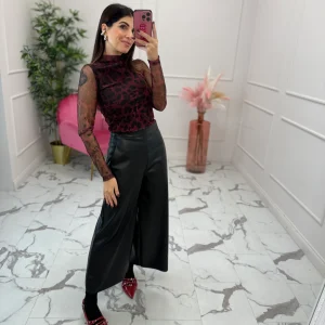 Pantalone ecopelle crop LIP