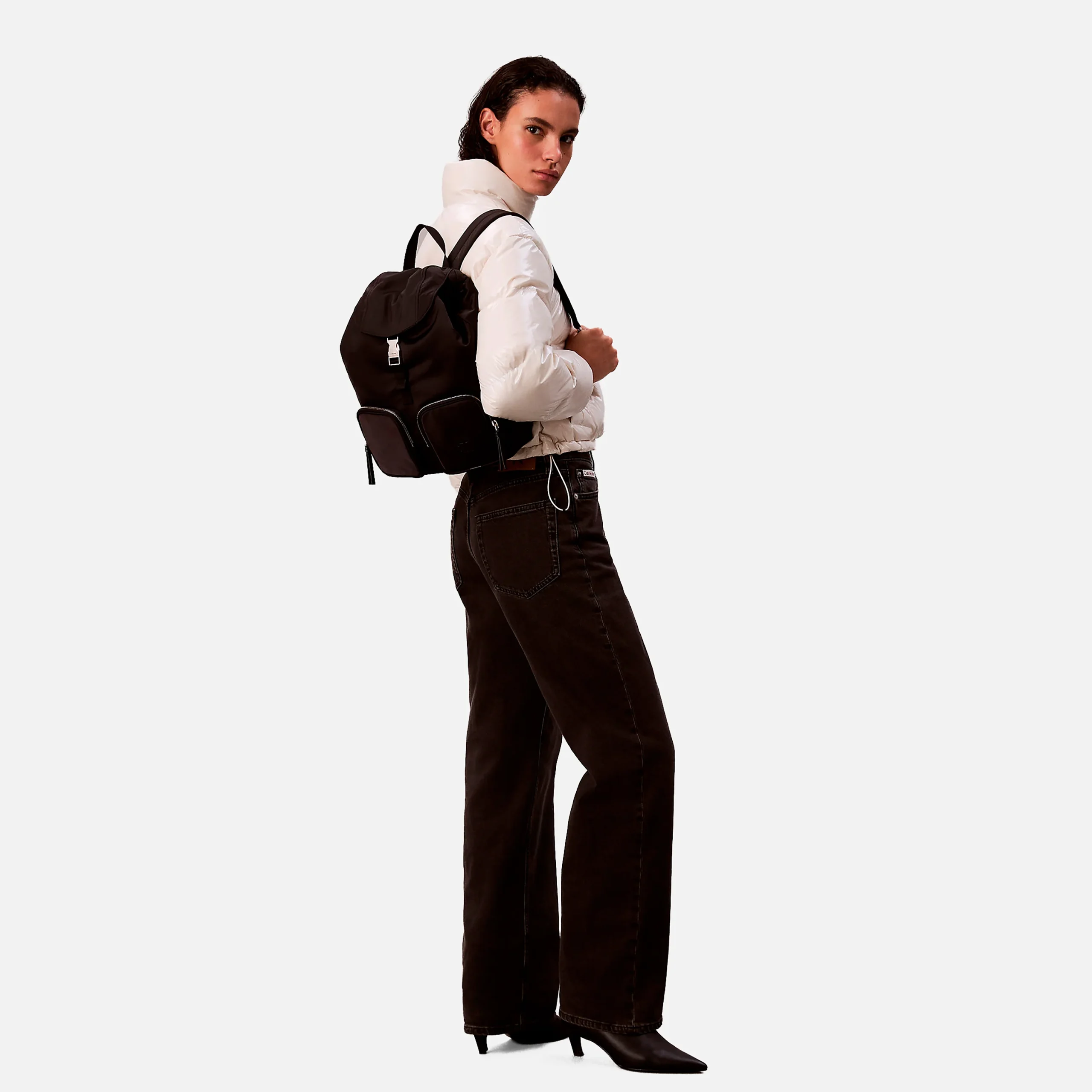 CALVIN KLEIN ZAINO POCKET NYLON FLAP BACKPACK - immagine 5