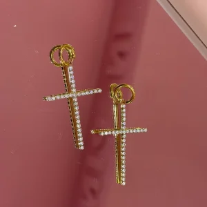 Orecchini “Strass Cross” LIP