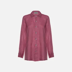 ACANFORA CAMICIA  CON COLLO LINO