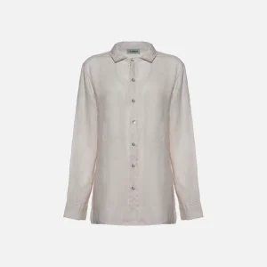 ACANFORA CAMICIA CON COLLO LINO