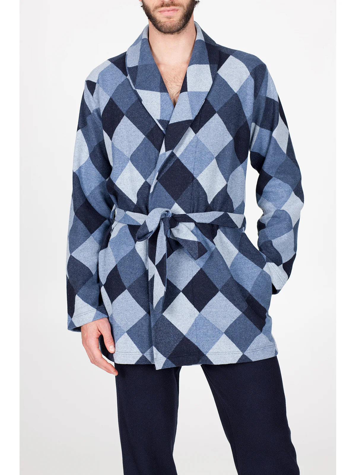Giacca da camera in jacquard di cotone - immagine 2