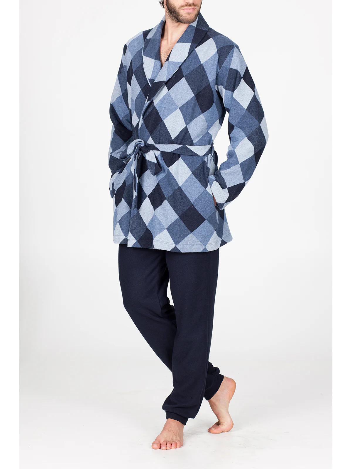 Giacca da camera in jacquard di cotone - immagine 5