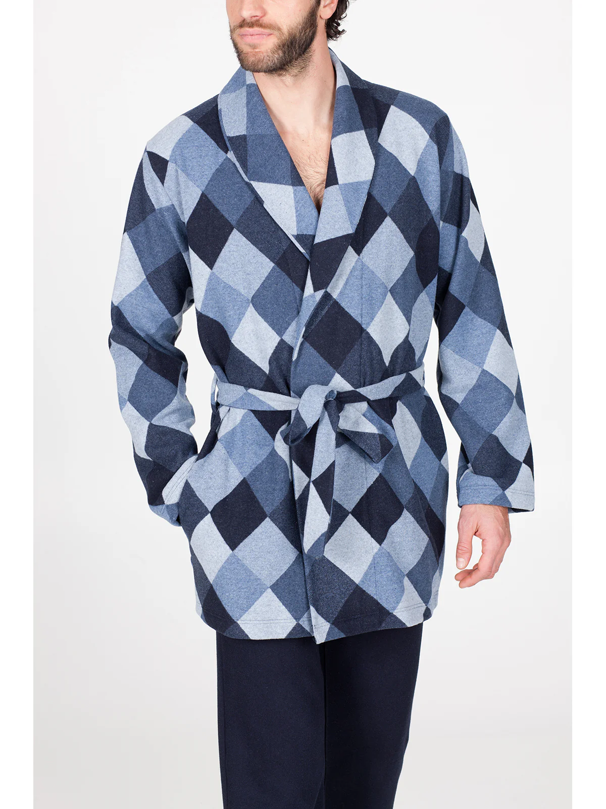 Giacca da camera in jacquard di cotone - immagine 6