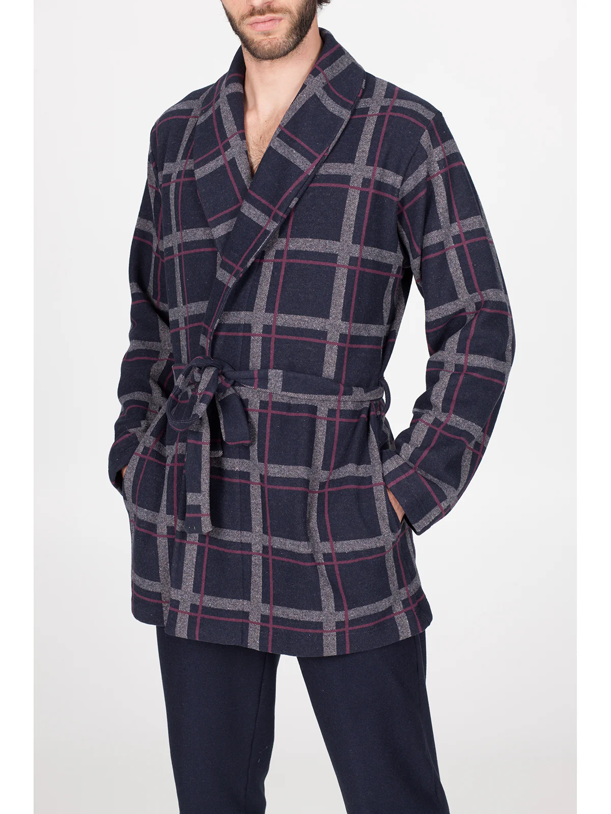 Giacca da camera in jacquard di cotone - immagine 2