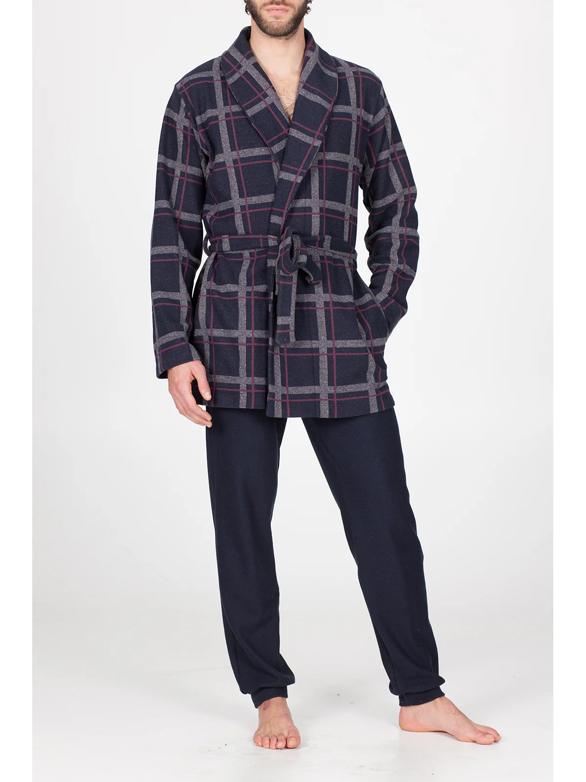 Giacca da camera in jacquard di cotone - immagine 5