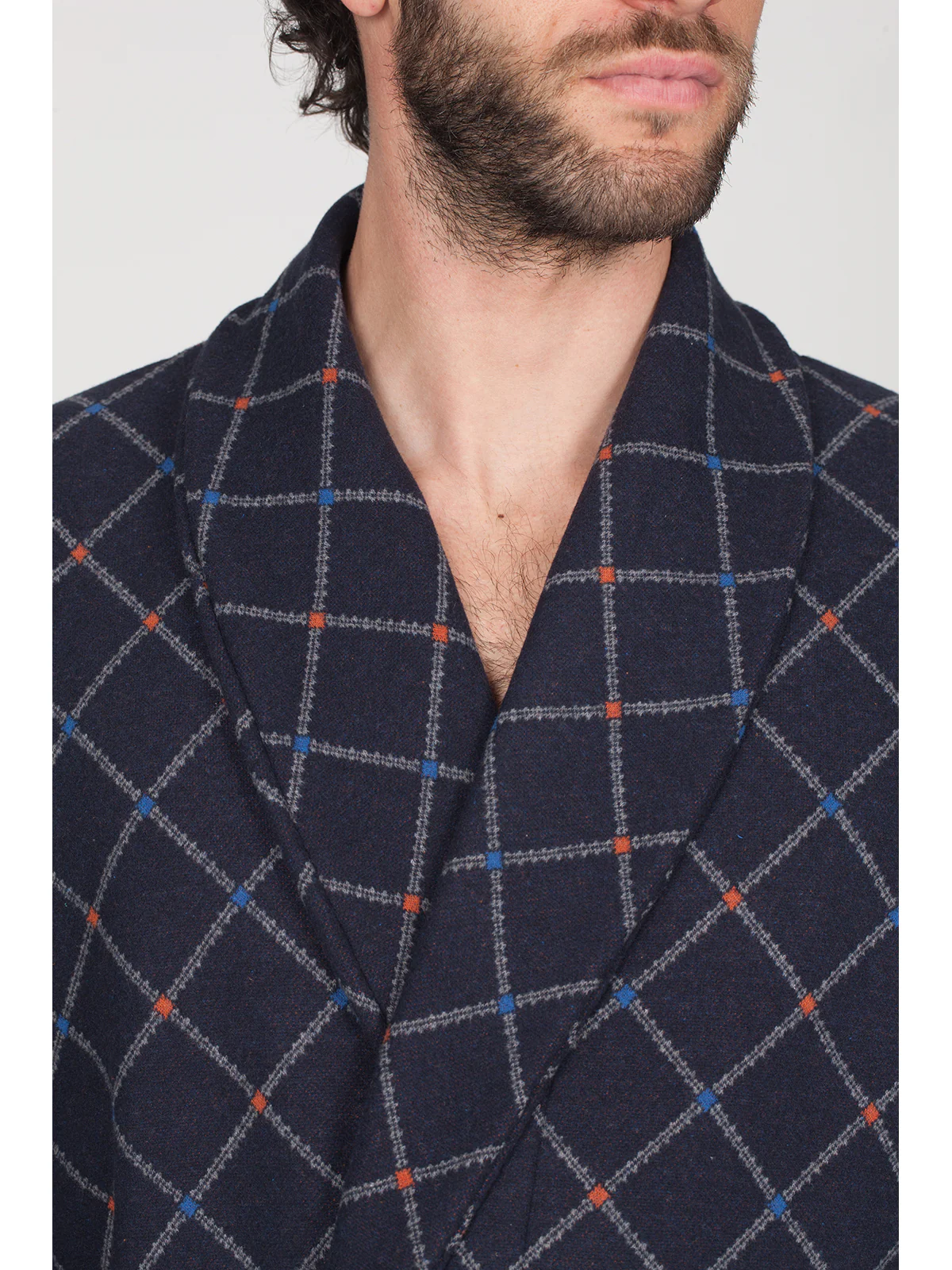 Vestaglia sciallata in caldo cotone jacquard - immagine 3