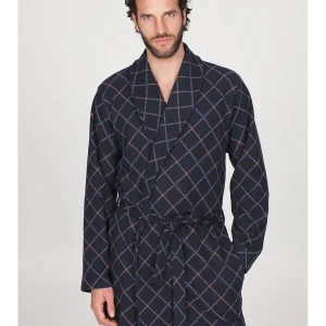 Vestaglia sciallata in caldo cotone jacquard