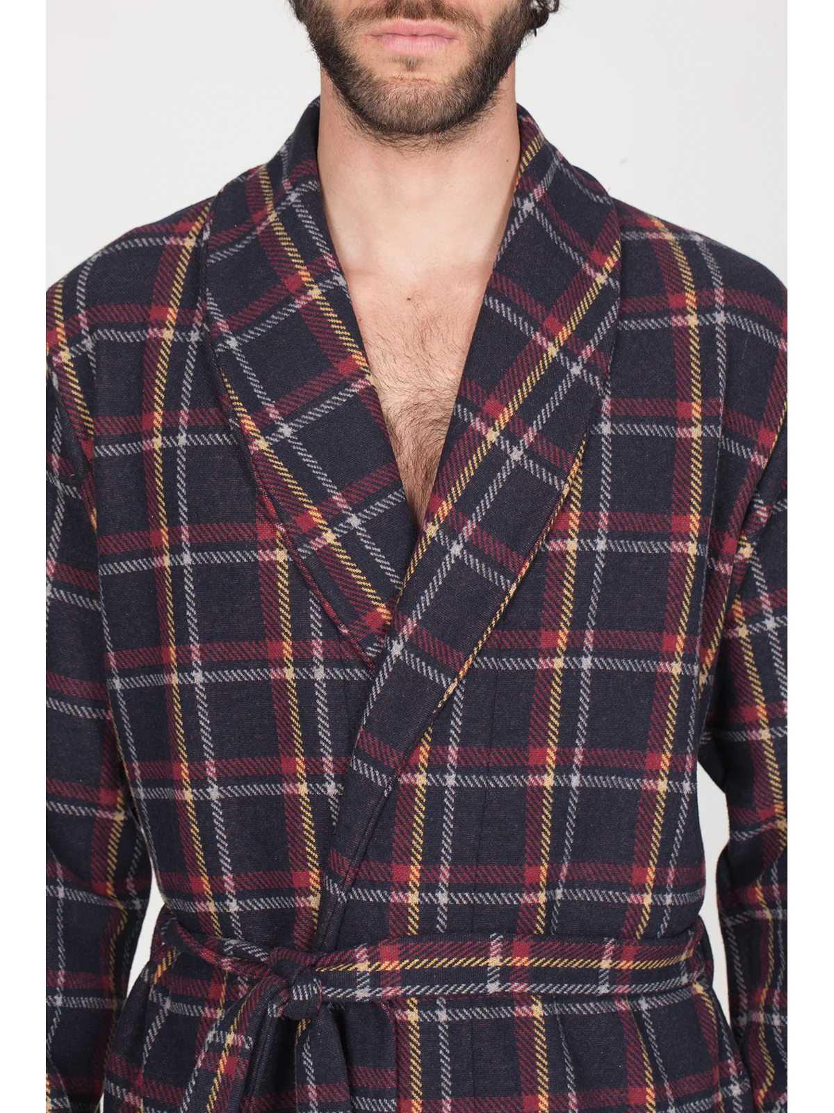Vestaglia sciallata in caldo cotone jacquard - immagine 3