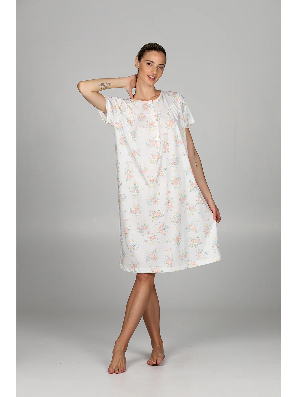 Camicia da notte mezza manica con arriccio - immagine 7