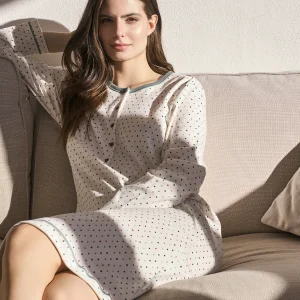 Camicia da notte in caldo interlock