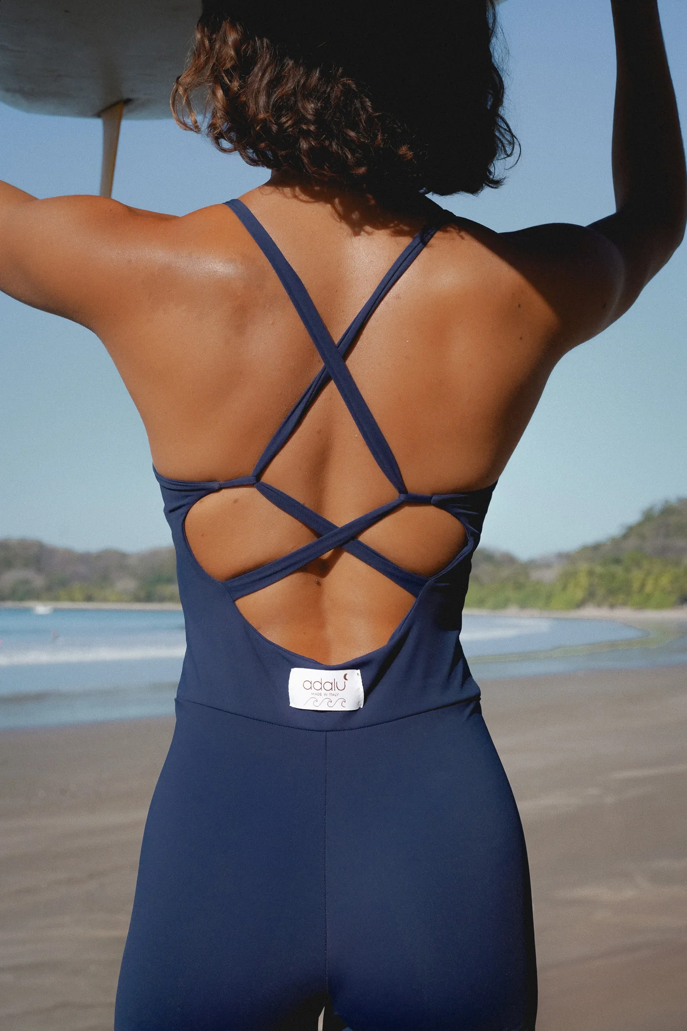 Clarissa Bodysuit Hotpants - Tutina in Lycra morbida e liscia con Incrocio sulla schiena - immagine 2