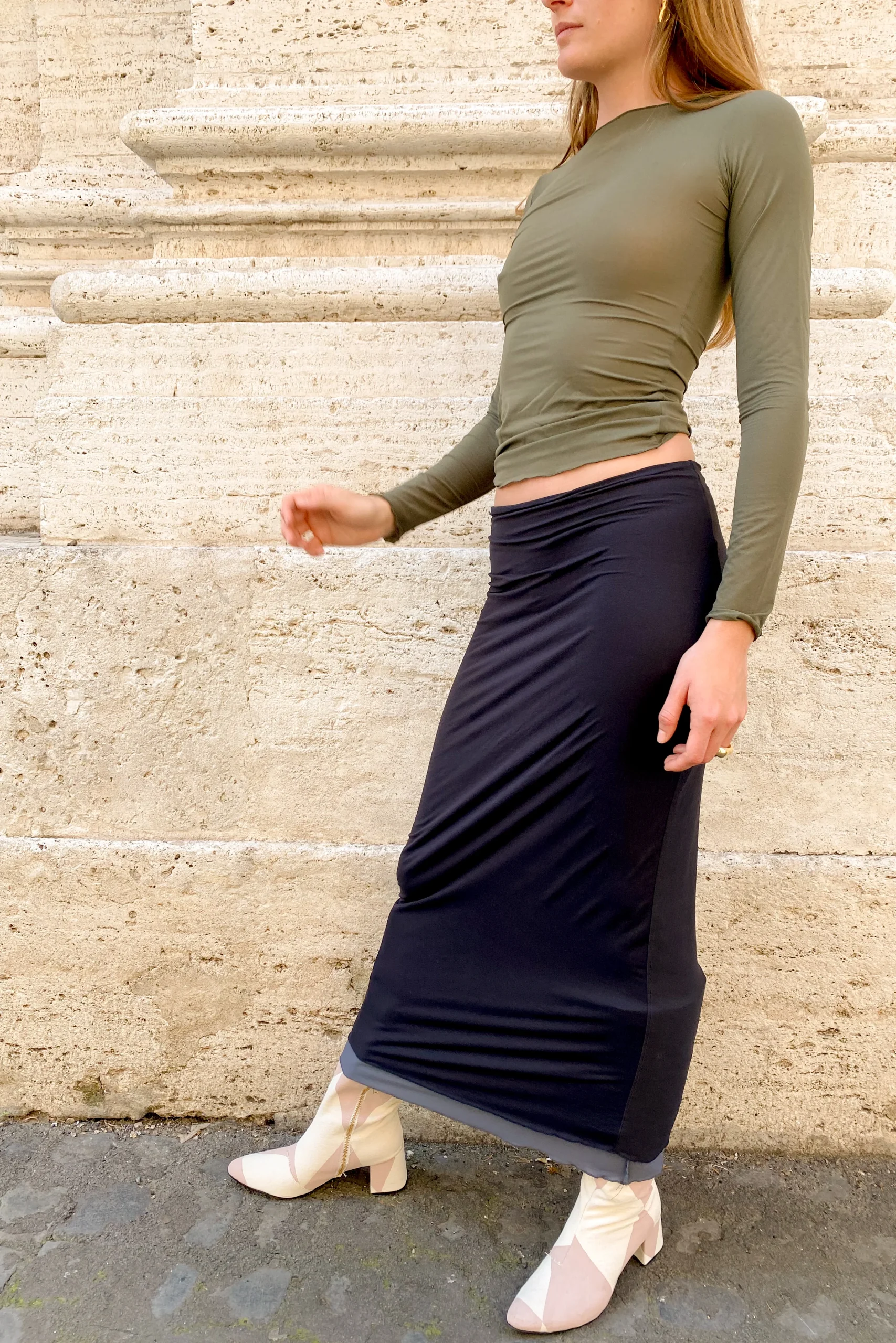 VELO - Luisa Gonna Double-face in Lycra semi-trasparente - immagine 4