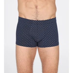 Boxer comfort in cotone bielastico a rombi, confezione Bipack