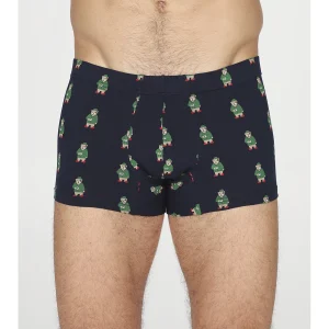 Boxer parigamba in jersey di cotone elasticizzato, fantasia di natale