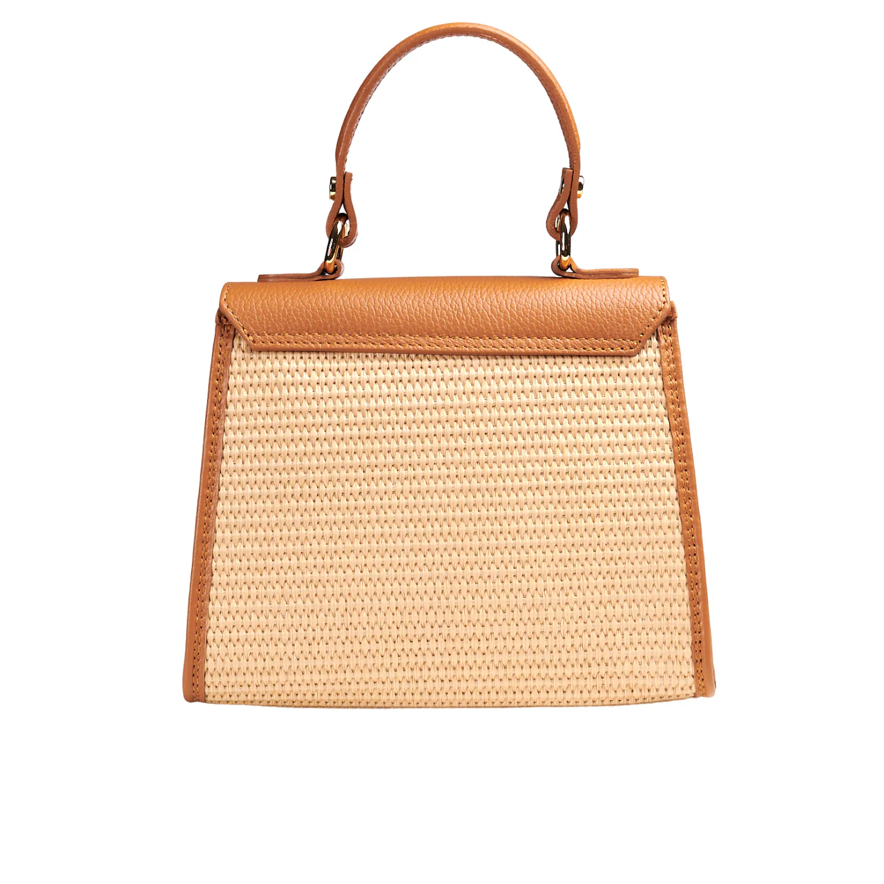 Borsa a spalla donna in vera pelle con tracolla regolabile mod. LILY-RAFIA - immagine 5