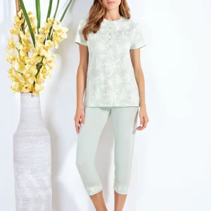 Pigiama Donna pinocchietto in cotone