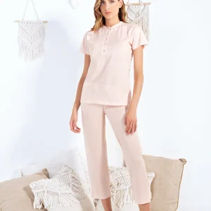 Pigiama Donna pinocchietto in cotone