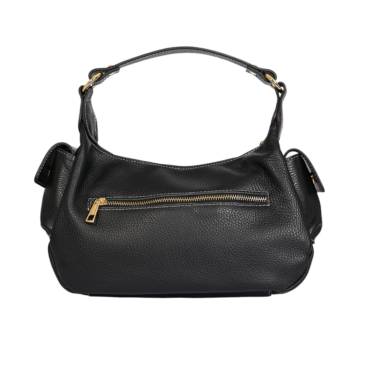 Borsa a spalla da donna in vera pelle di vitello con tracolla regolabile mod. Miranda - immagine 7