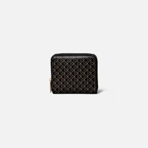 CALVIN KLEIN PORTAFOGLI EMBLEM AOP SQUARE ZIP AROUND