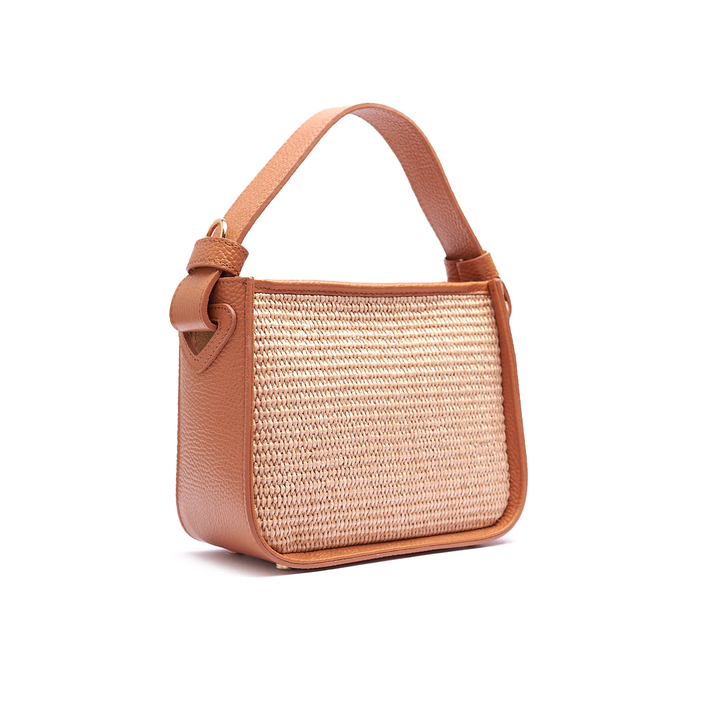 BORSA A SPALLA DA DONNA IN VERA PELLE E RAFIA CON TRACOLLA REGOLABILE MOD. CLARA-RAFIA - immagine 5