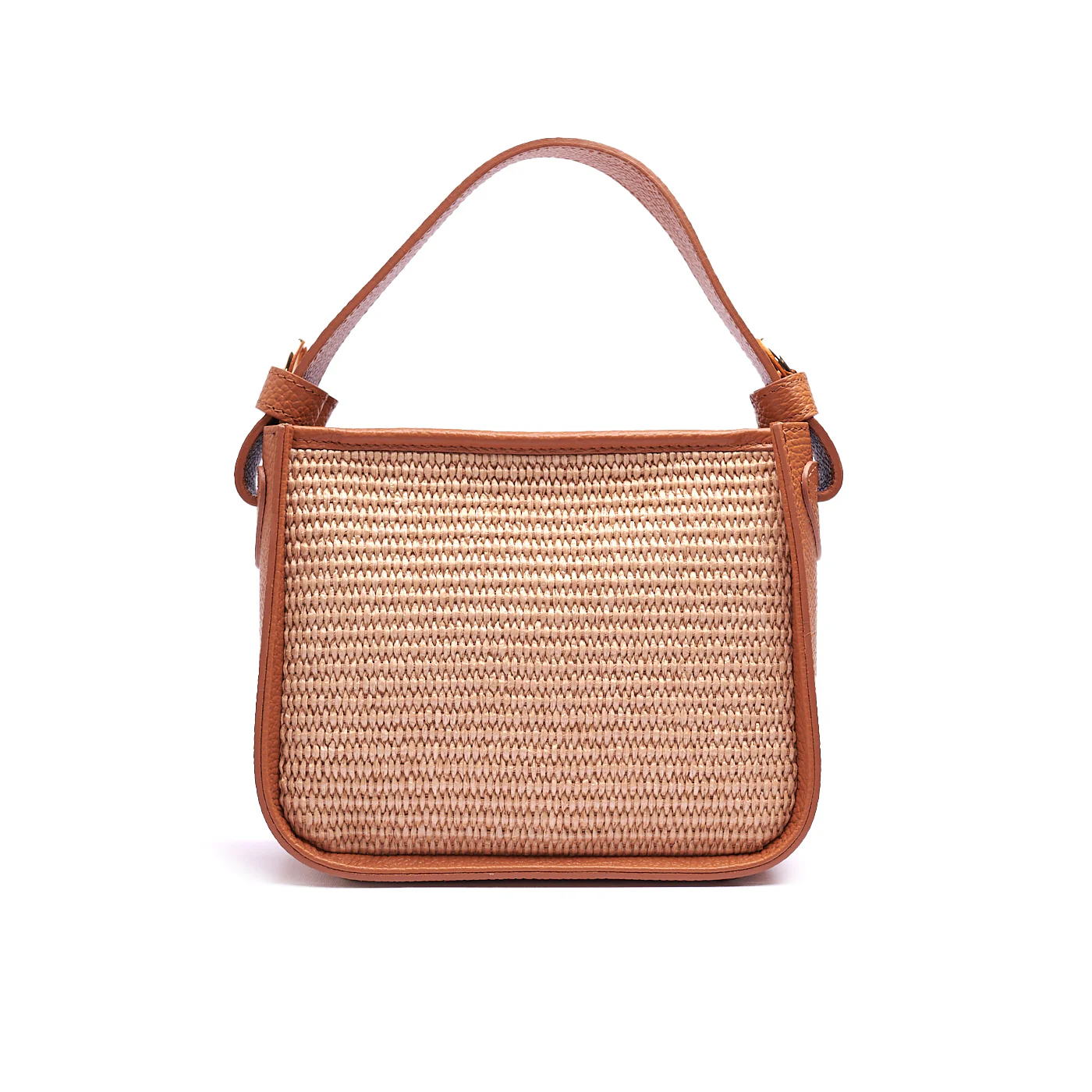 BORSA A SPALLA DA DONNA IN VERA PELLE E RAFIA CON TRACOLLA REGOLABILE MOD. CLARA-RAFIA - immagine 6