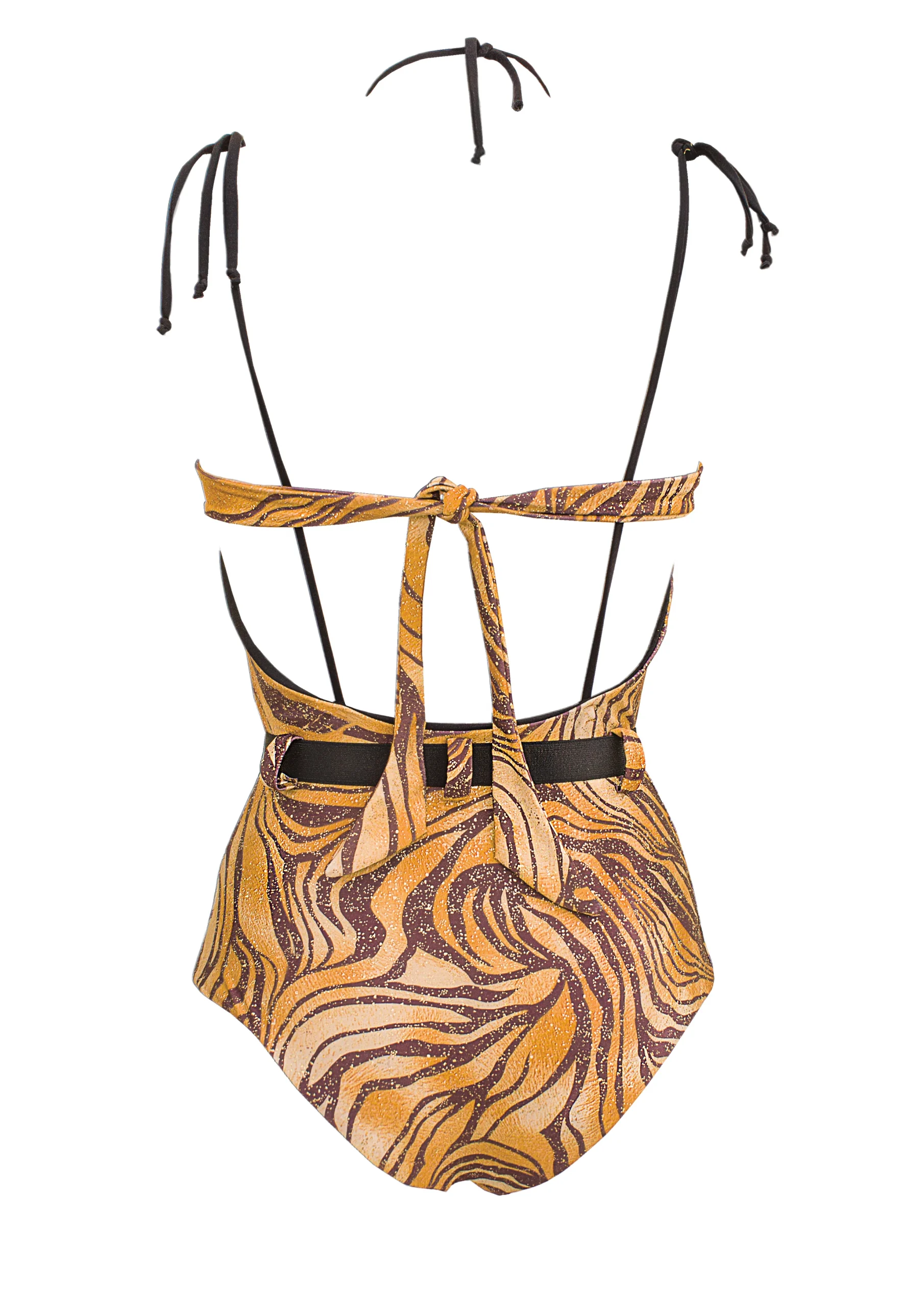 Costume Intero con scollo a cuore e cintura in vita. - Sahara Shock - - immagine 6