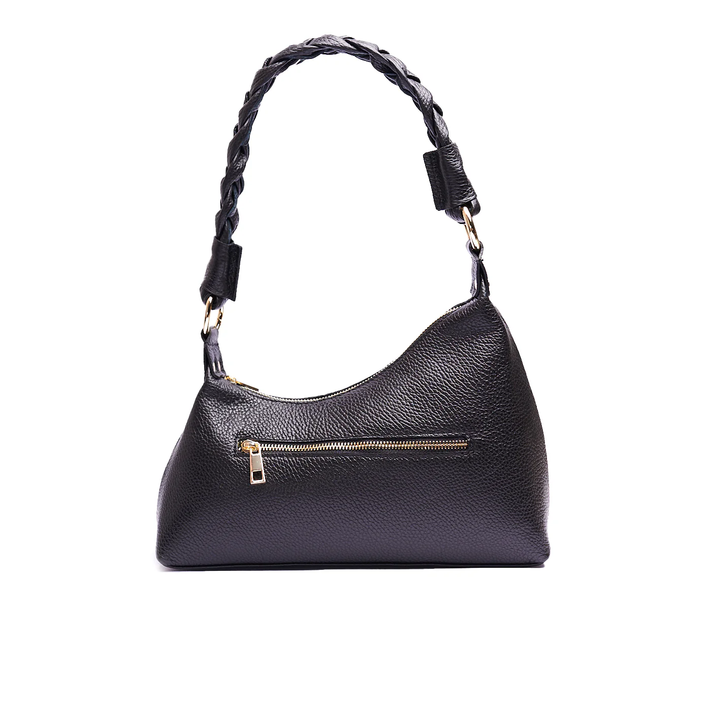Borsa a spalla da donna in Vera Pelle con manico in Pelle intrecciato MOD. ALICE - immagine 6