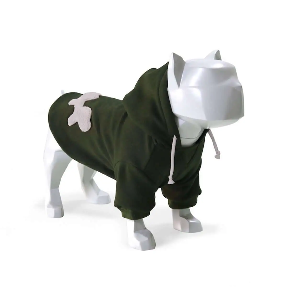 United Pets - Felpa con cappuccio Bull Verde e Grigio - immagine 2